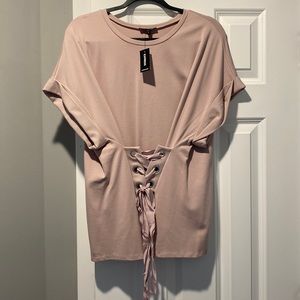 Brand new ‼️ Express Pink Dress Top with ties. Never worn! Size L